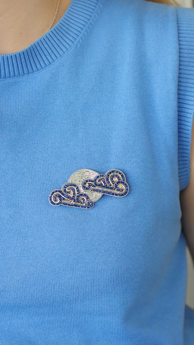 Schema Spilla gioiello Misty Moon con Cannetille e filo di Kreinik Schema Spilla gioiello Misty Moon con Cannetille e filo di Kreinik