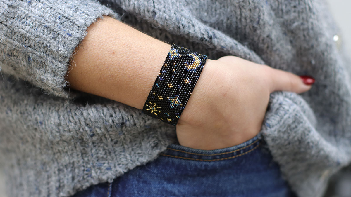 Schema Braccialetto peyote dispari con suggerimenti per la tessitura Perles & Co Schema Braccialetto peyote dispari con suggerimenti per la tessitura Perles & Co