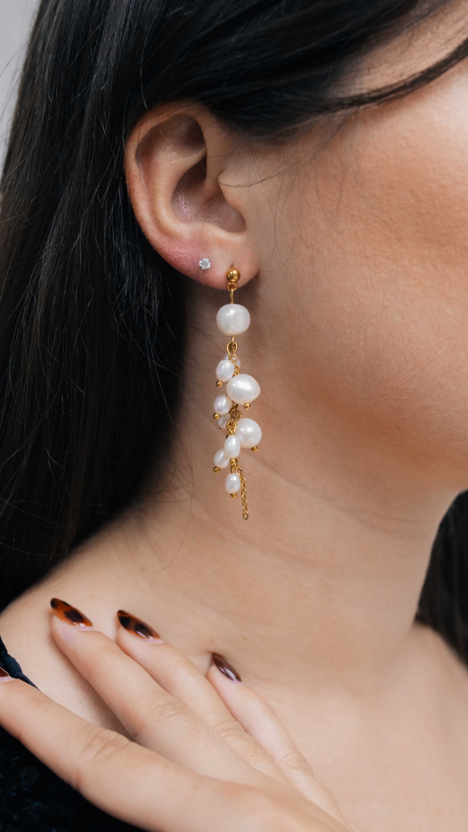 Schema Orecchini pendenti con perle d'acqua dolce Schema Orecchini pendenti con perle d'acqua dolce