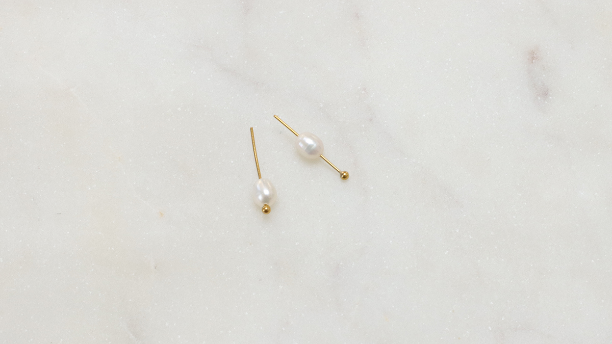 Orecchini pendenti con perle d'acqua dolce : Tappa 5 Orecchini pendenti con perle d'acqua dolce : Tappa 5