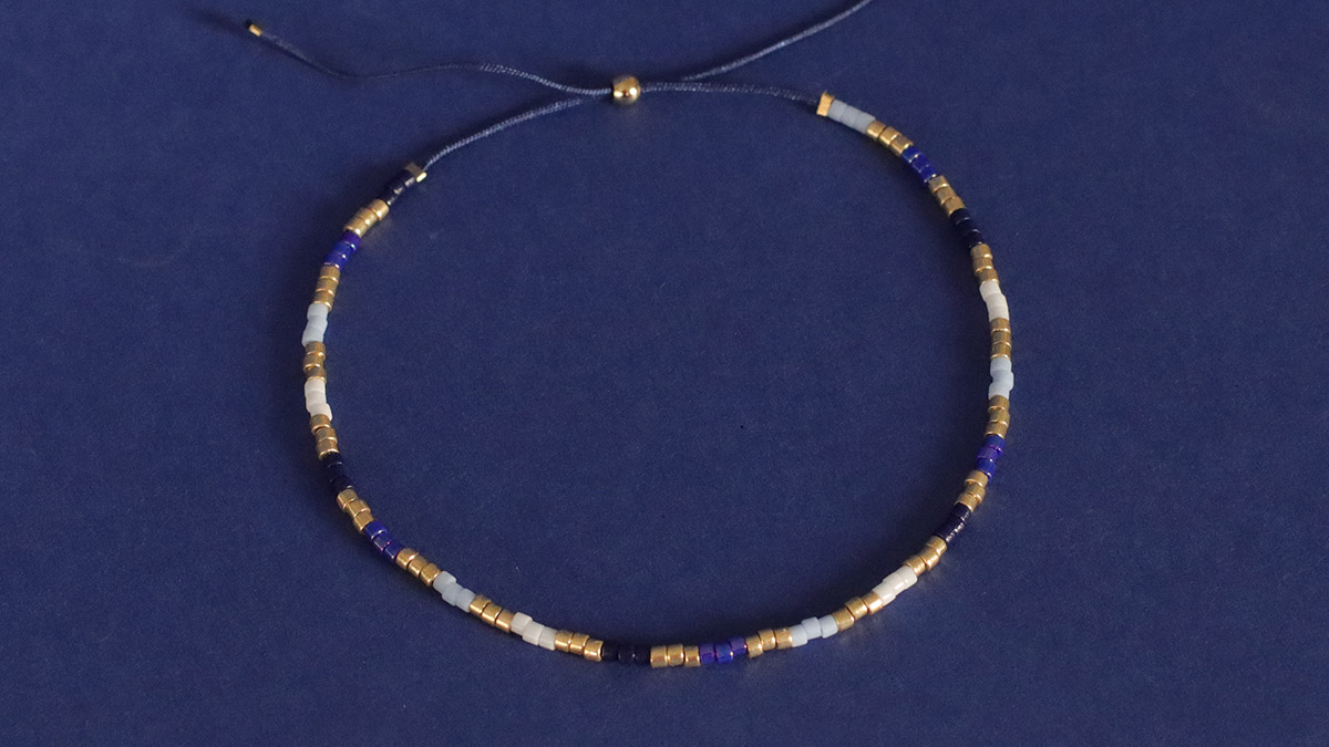 Braccialetti di perle Miyuki molto facili con chiusura regolabile : Tappa 5 Braccialetti di perle Miyuki molto facili con chiusura regolabile : Tappa 5