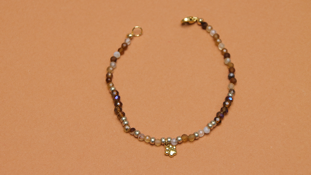 Bracciali marroni con pietre naturali e perle sfaccettate : Tappa 8 Bracciali marroni con pietre naturali e perle sfaccettate : Tappa 8