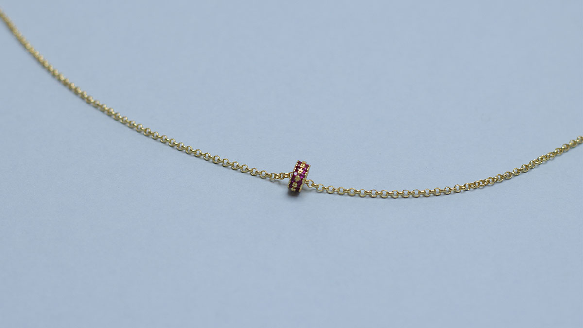 Collana a due file di pietre naturali : Tappa 7 Collana a due file di pietre naturali : Tappa 7