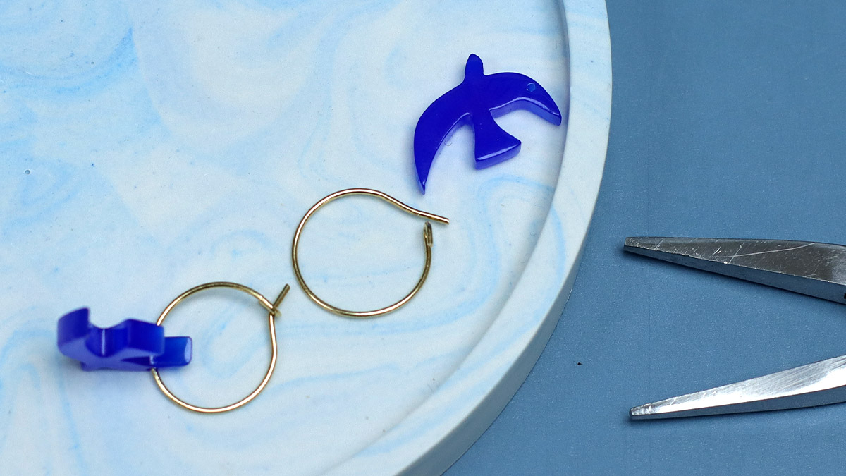 Orecchini a forma di uccello : Tappa 2 Orecchini a forma di uccello : Tappa 2