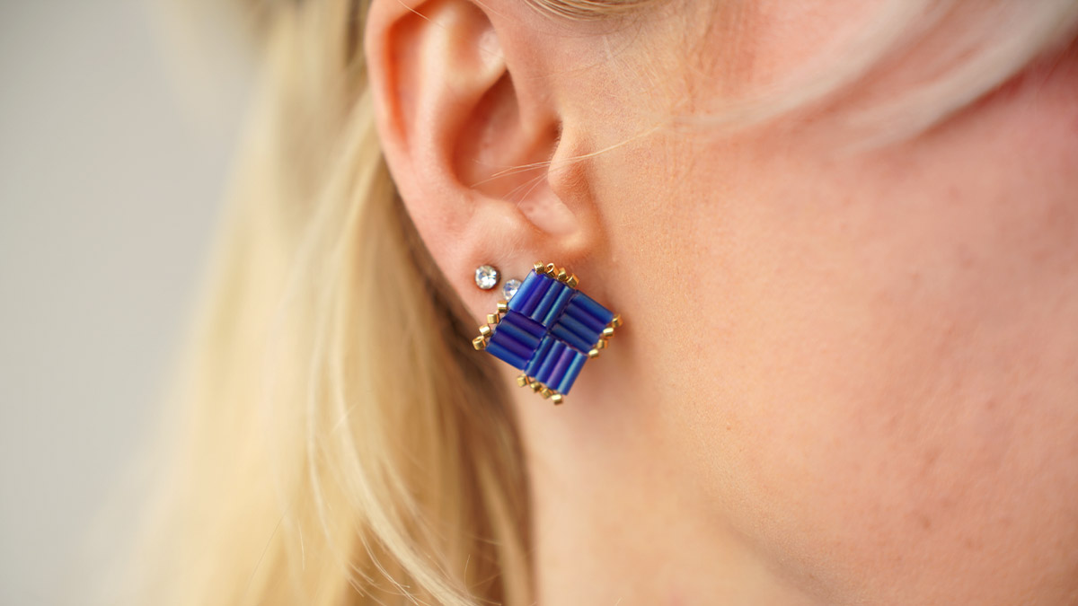 Orecchini di perle Miyuki Bugles Orecchini di perle Miyuki Bugles