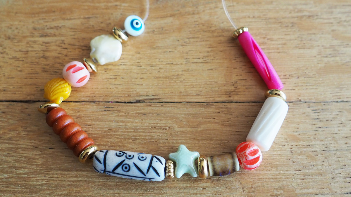 Braccialetti elastici con perle naturali : Tappa 4 Braccialetti elastici con perle naturali : Tappa 4