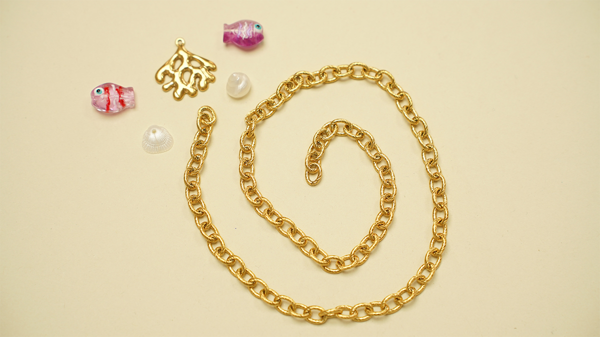 Collane di ciondoli in acciaio inossidabile Dorato : Tappa 1 Collane di ciondoli in acciaio inossidabile Dorato : Tappa 1