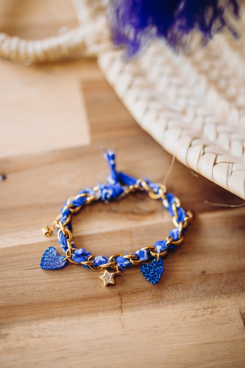 Schema Bracciale a catena e bandana blu Schema Bracciale a catena e bandana blu