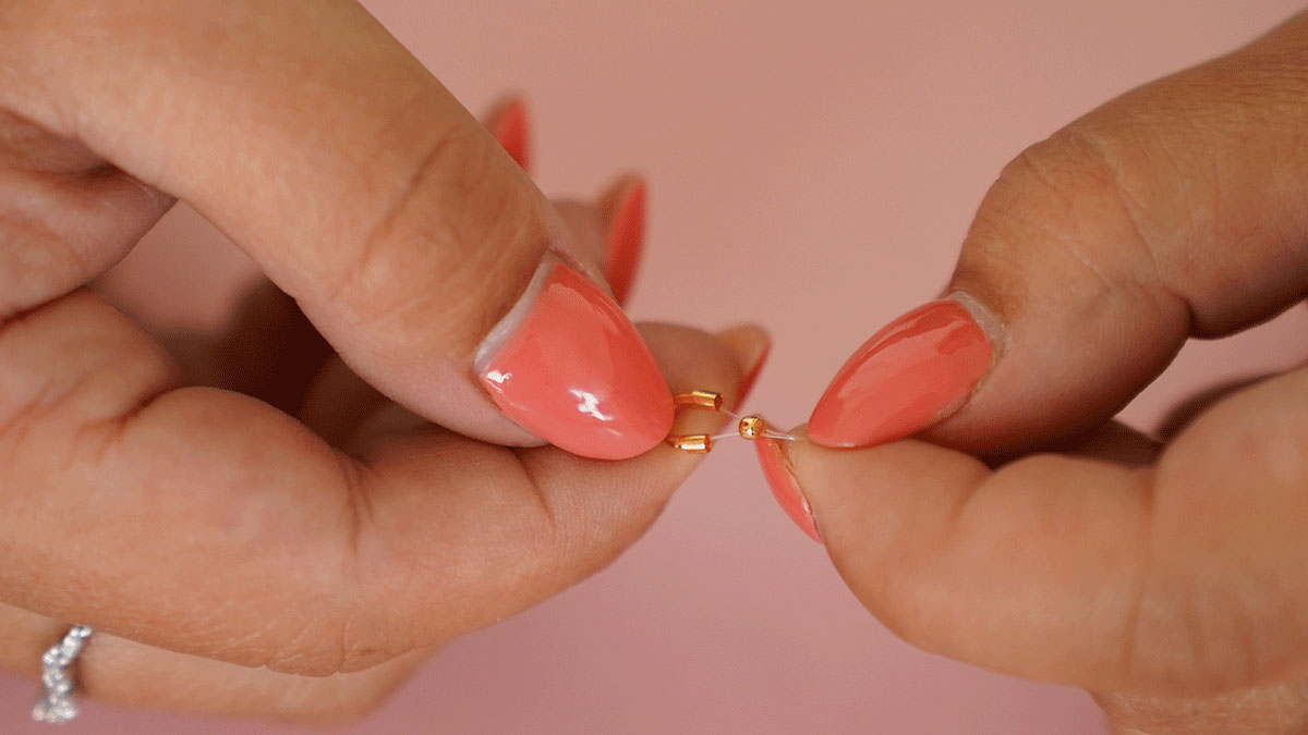 Set collana e bracciale di perle rosa Miyuki : Tappa 1 Set collana e bracciale di perle rosa Miyuki : Tappa 1