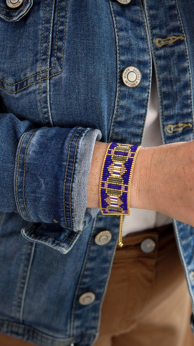 Schema Bracciale a telaio Miyuki in Bugles e Delica Schema Bracciale a telaio Miyuki in Bugles e Delica