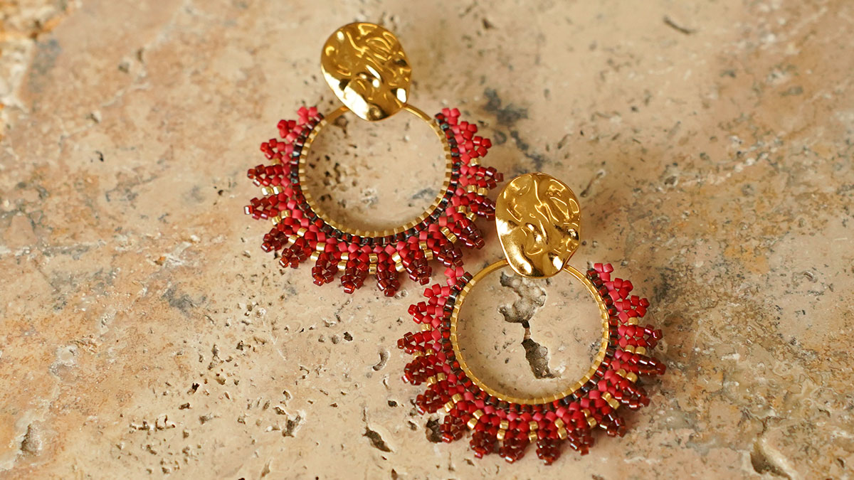 Orecchini Soleil a spina di pesce Orecchini Soleil a spina di pesce