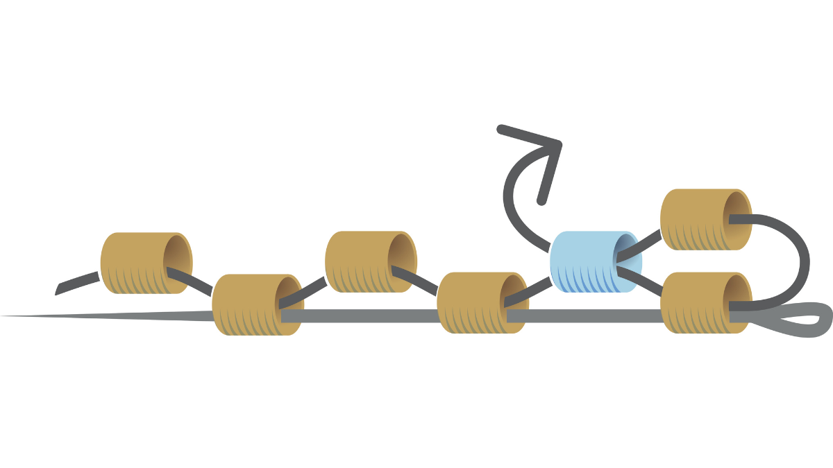 Bracciale a triangolo con Perle Miyuki 11/0 in coppia peyote : Tappa 3 Bracciale a triangolo con Perle Miyuki 11/0 in coppia peyote : Tappa 3