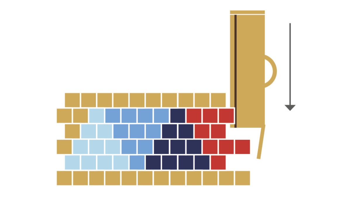 Bracciale a triangolo con Perle Miyuki 11/0 in coppia peyote : Tappa 10 Bracciale a triangolo con Perle Miyuki 11/0 in coppia peyote : Tappa 10