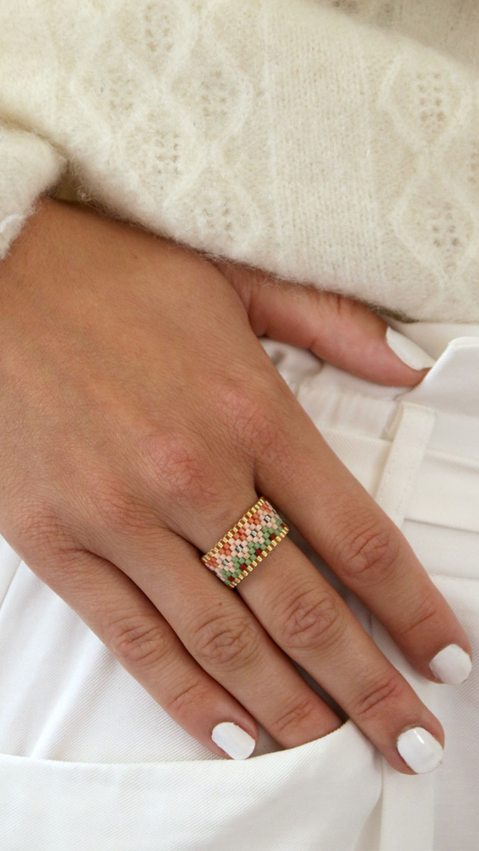 Schema Anello Peyote Pair con Miyuki 11/0 Schema Anello Peyote Pair con Miyuki 11/0