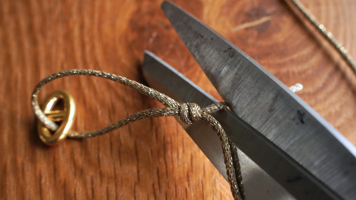 Duo di braccialetti in corda e rete navy : Tappa 6 Duo di braccialetti in corda e rete navy : Tappa 6