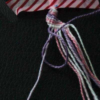 Trio di braccialetti brasiliani classici, : Tappa 6 Trio di braccialetti brasiliani classici, : Tappa 6