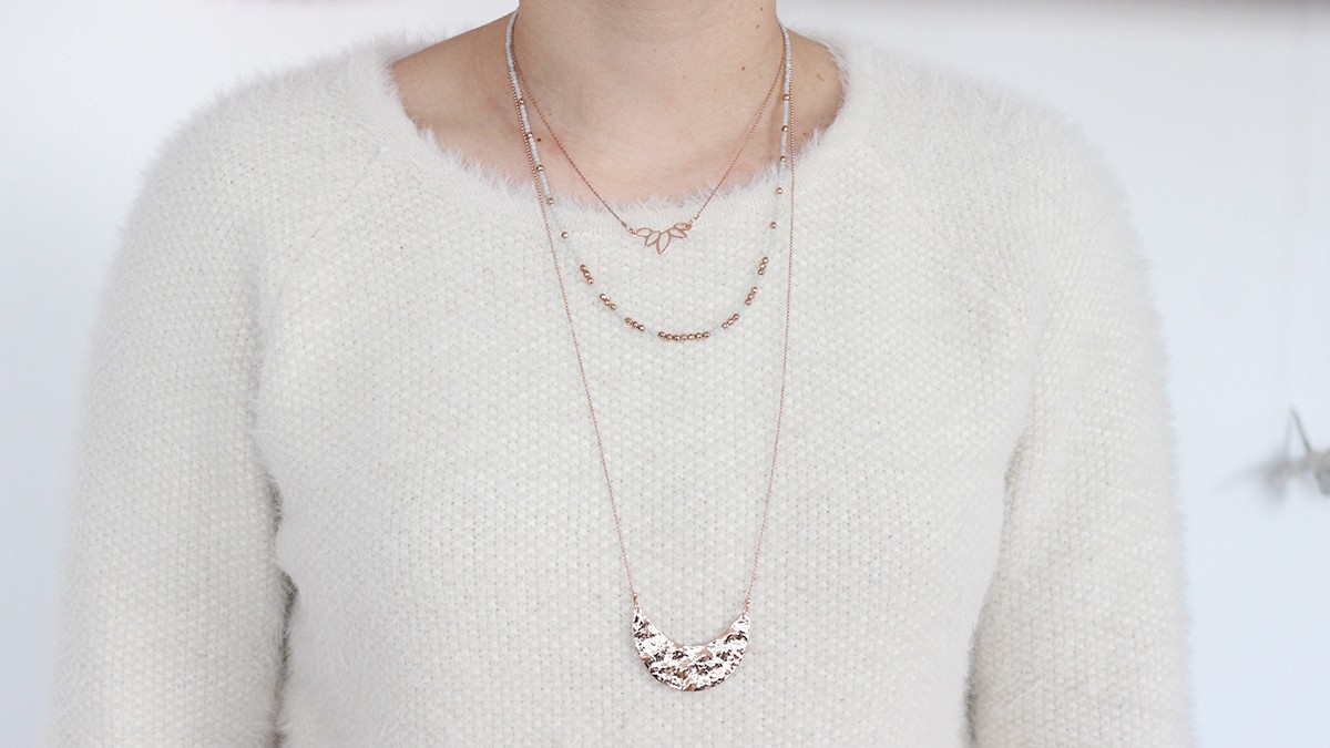 Impilabile collane d'oro rosa e ematite Amazzonite Impilabile collane d'oro rosa e ematite Amazzonite