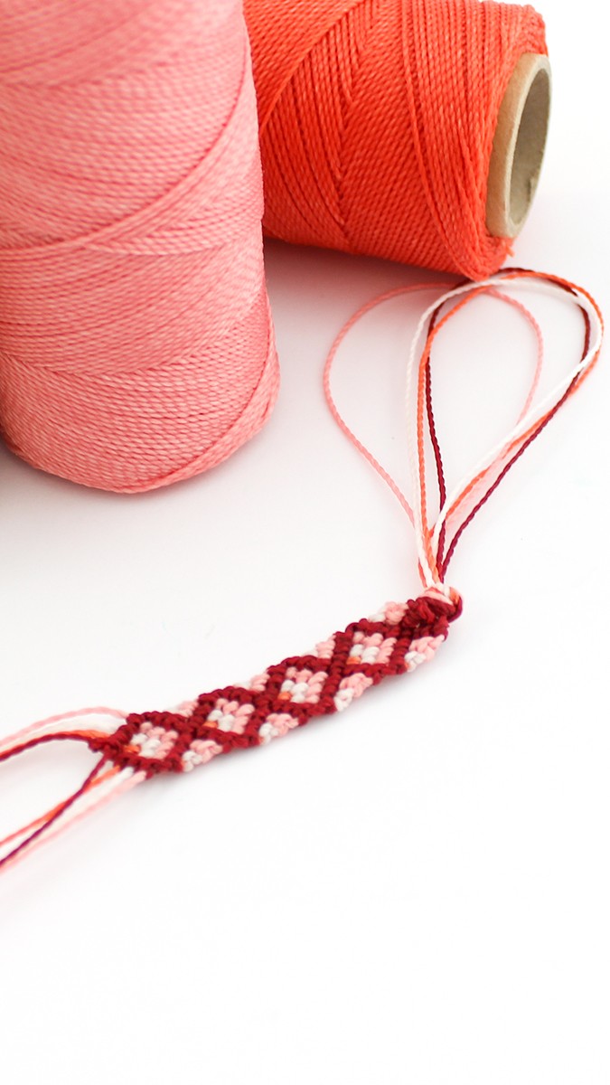 Schema Braccialetto brasiliano modello rhombus 4 colori Schema Braccialetto brasiliano modello rhombus 4 colori